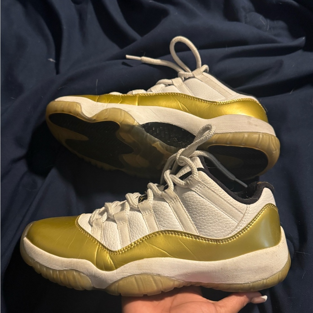 Kids Gold and White Sneakers